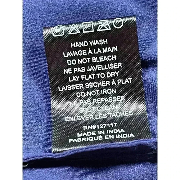 Belle Badgley Mischka Shift Dress – Size 12 – Beaded & Embroidered – Navy Pink - Picture 2 of 8